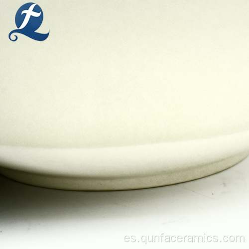Tazón de sopa de cerámica de forma redonda hecha a mano de seguridad